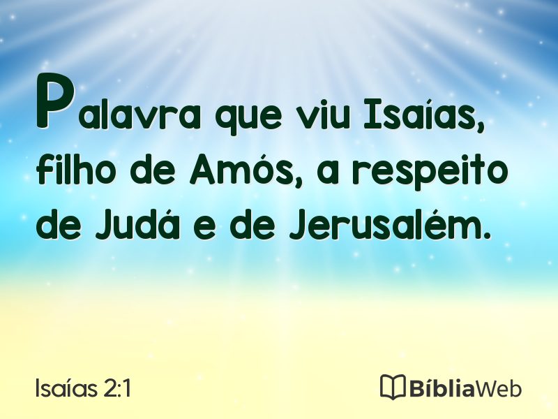 Isaías 2:1 em imagem para compartilhar