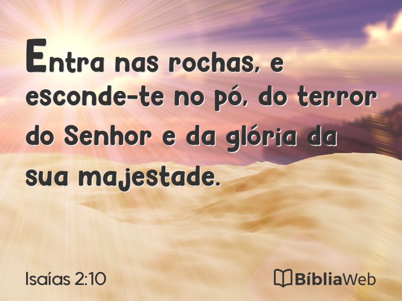 Isaías 2:10 em imagem para compartilhar