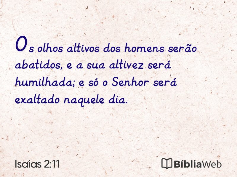 Isaías 2:11 em imagem para compartilhar