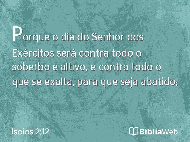 Isaías 2:12 em imagem para compartilhar