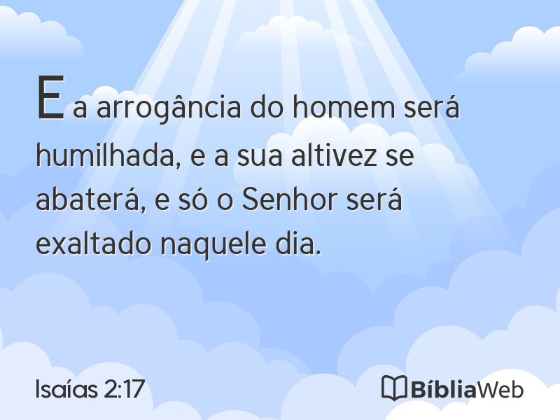 Isaías 2:17 em imagem para compartilhar