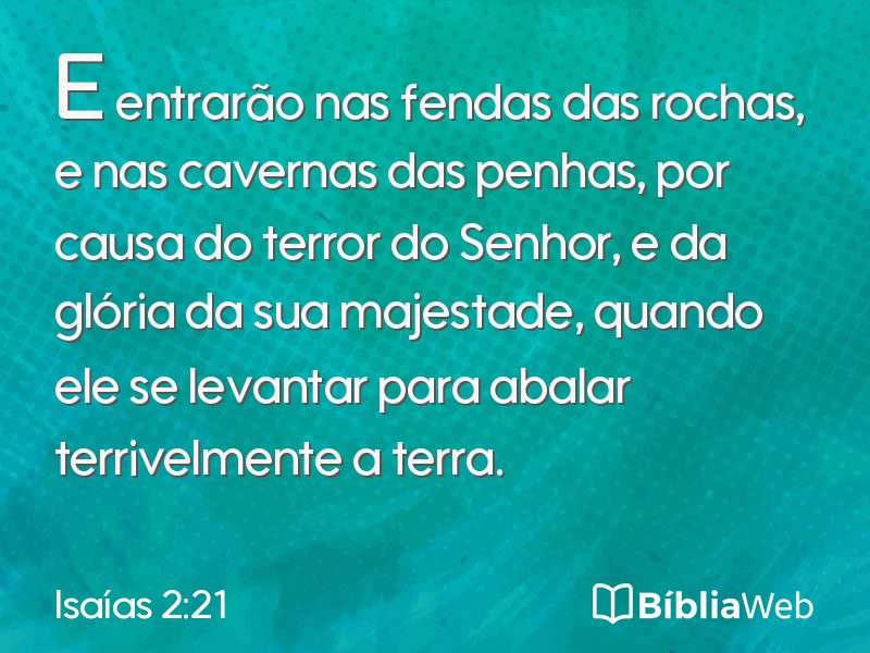 Isaías 2:21 em imagem para compartilhar