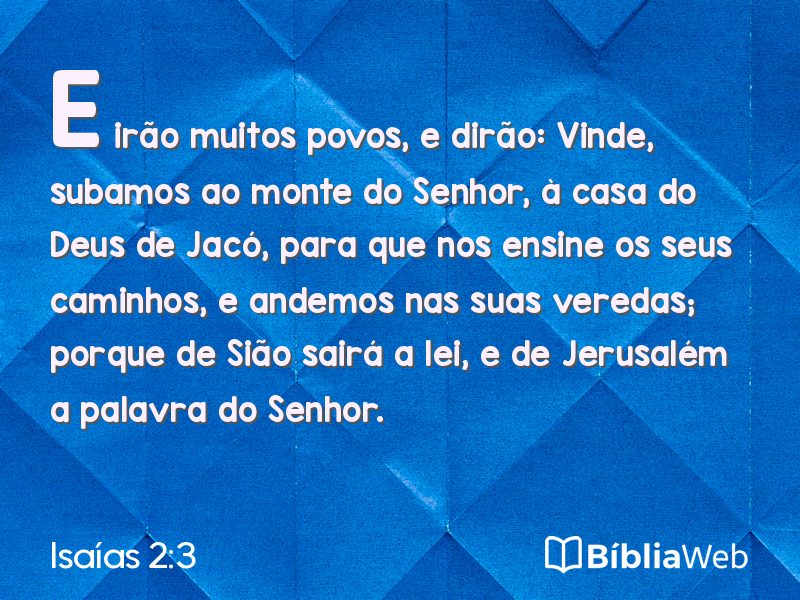 Isaías 2:3 em imagem para compartilhar
