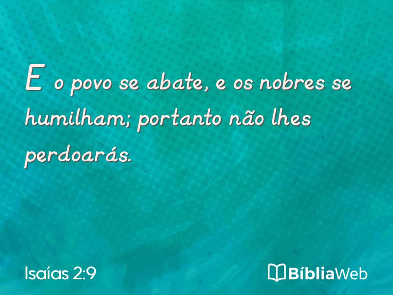 Isaías 2:9 em imagem para compartilhar