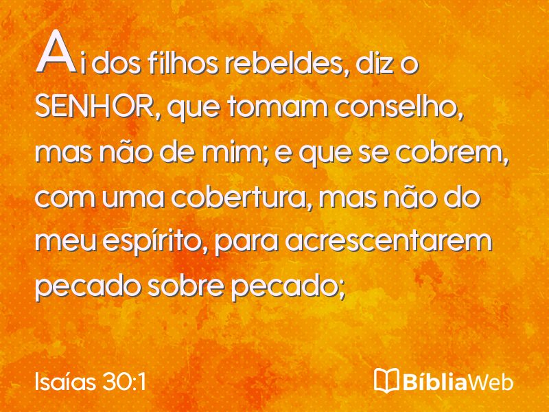 Isaías 30:1 em imagem para compartilhar