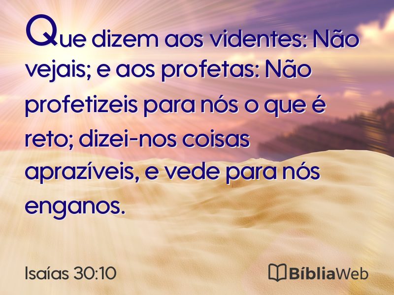 Isaías 30:10 em imagem para compartilhar