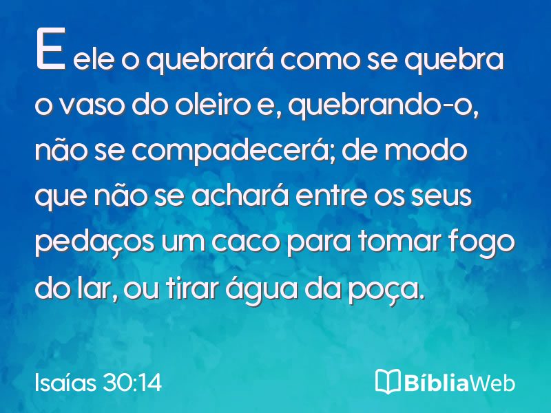 Isaías 30:14 em imagem para compartilhar