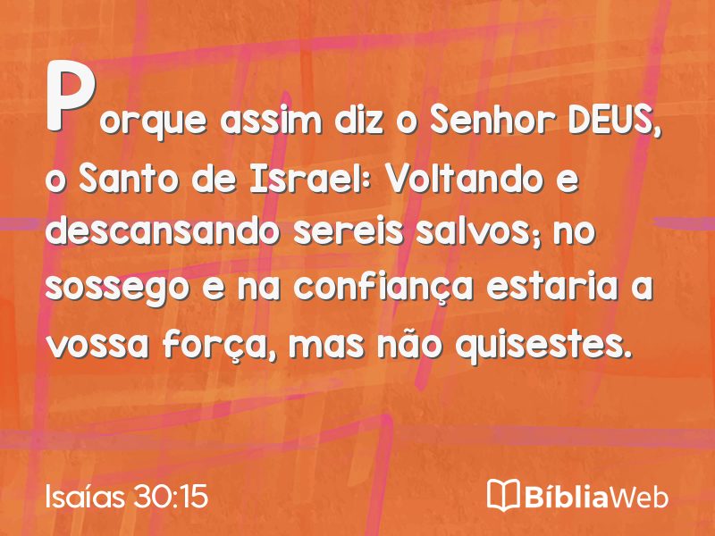 Isaías 30:15 em imagem para compartilhar