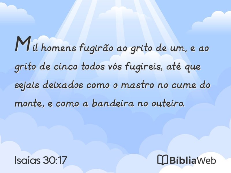 Isaías 30:17 em imagem para compartilhar
