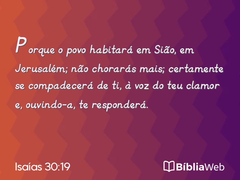 Isaías 30:19 em imagem para compartilhar