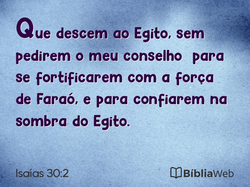 Isaías 30:2 em imagem para compartilhar