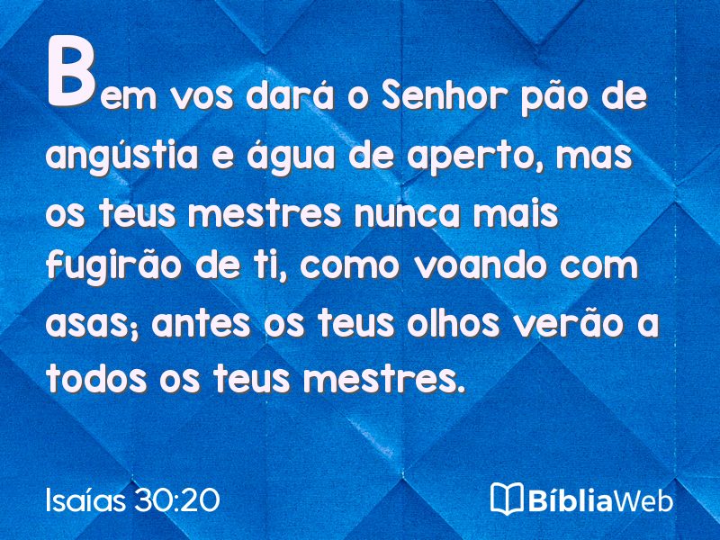Isaías 30:20 em imagem para compartilhar
