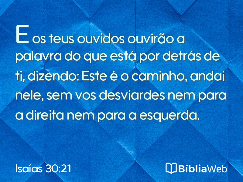 Isaías 30:21 em imagem para compartilhar