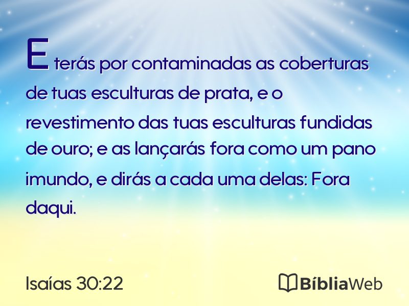 Isaías 30:22 em imagem para compartilhar