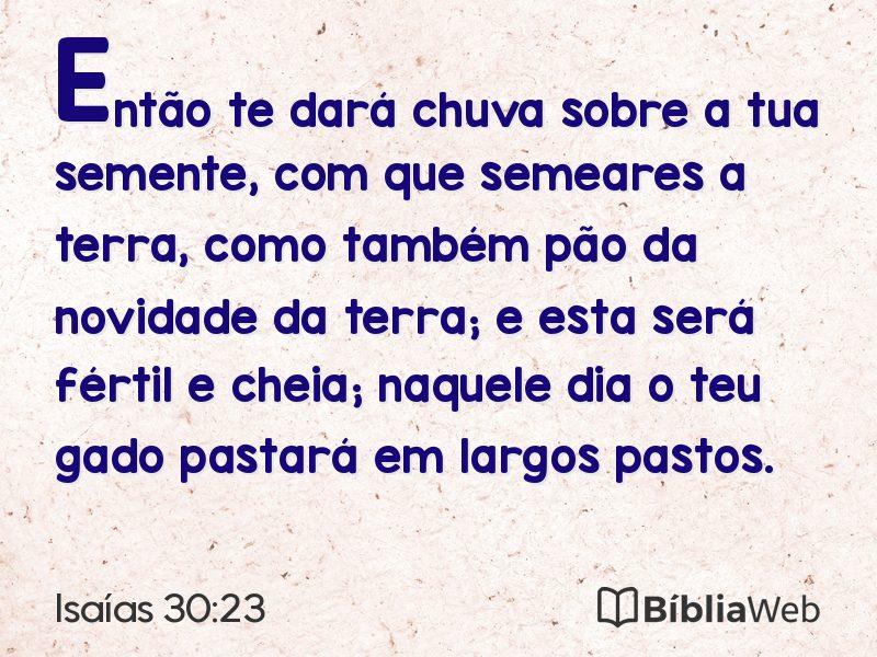Isaías 30:23 em imagem para compartilhar