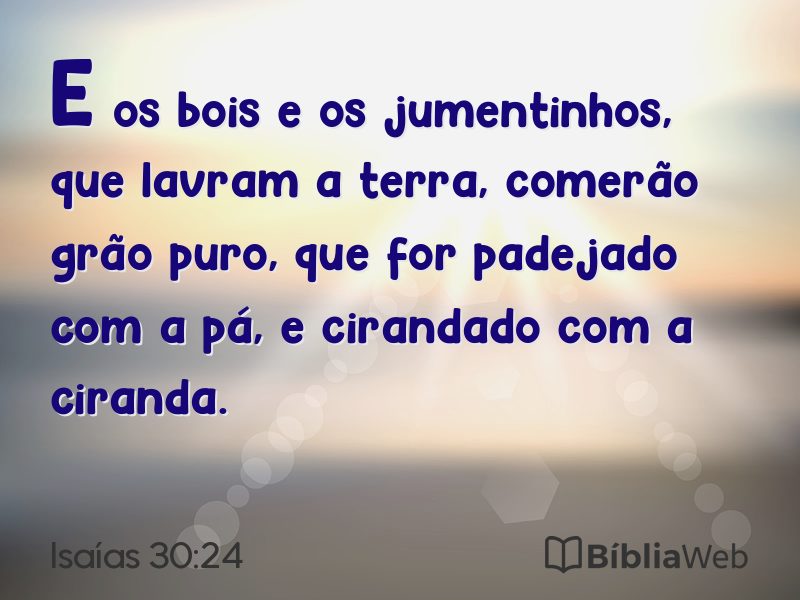 Isaías 30:24 em imagem para compartilhar