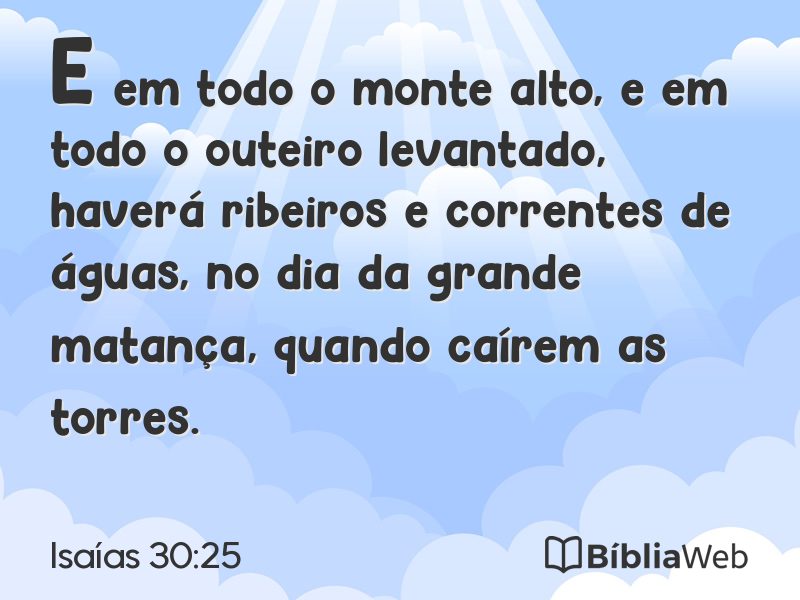 Isaías 30:25 em imagem para compartilhar