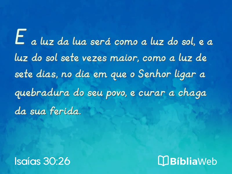 Isaías 30:26 em imagem para compartilhar