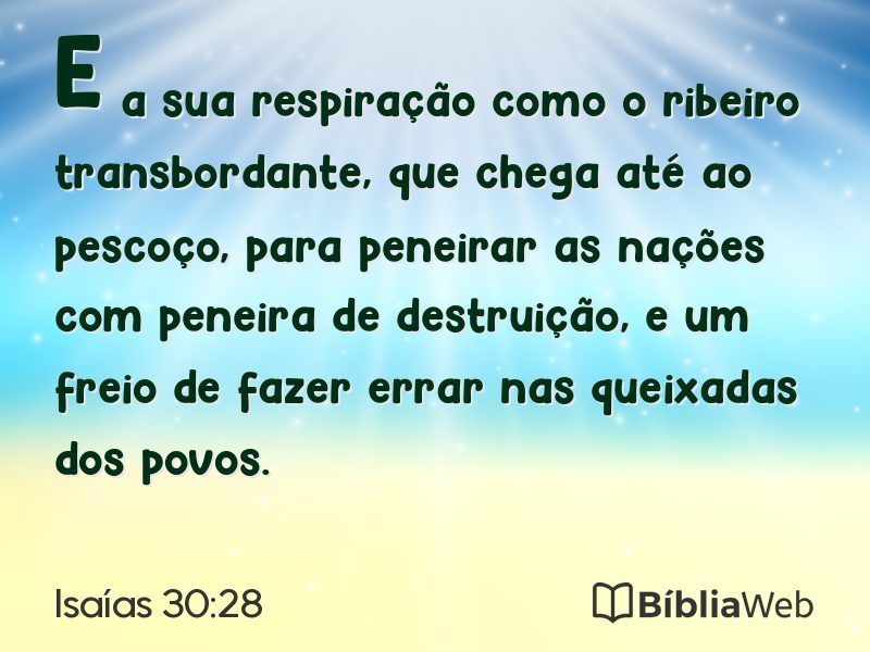Isaías 30:28 em imagem para compartilhar
