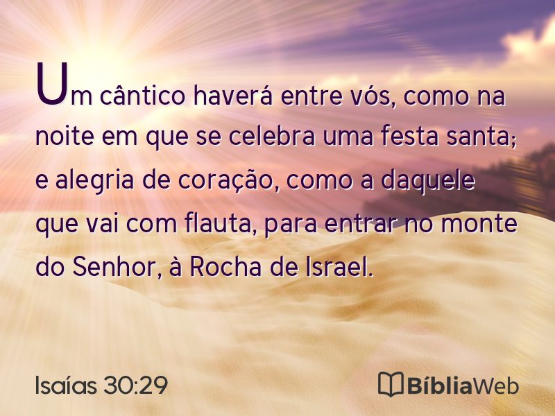 Isaías 30:29 em imagem para compartilhar