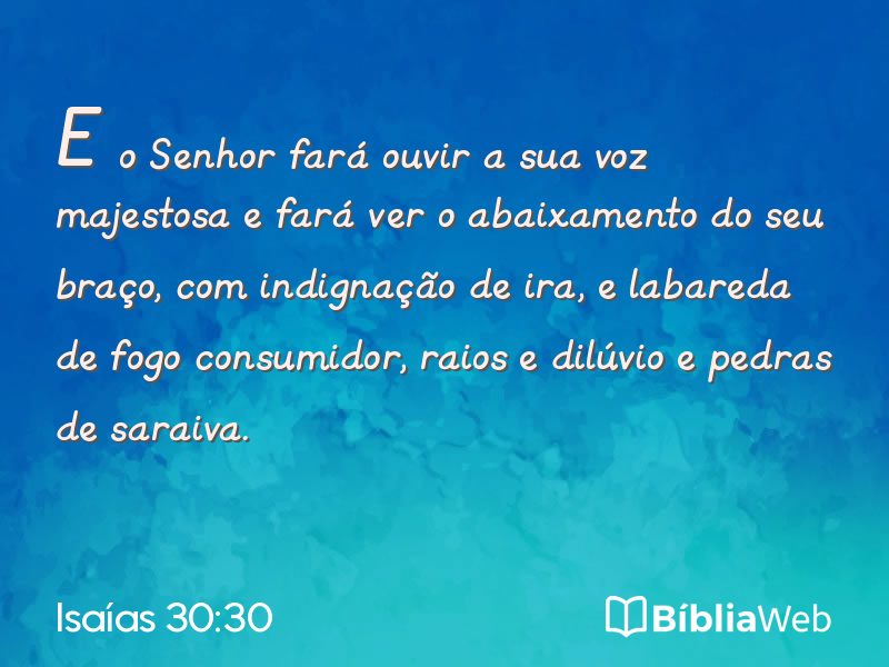 Isaías 30:30 em imagem para compartilhar