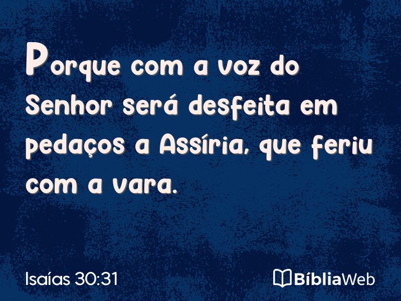 Isaías 30:31 em imagem para compartilhar