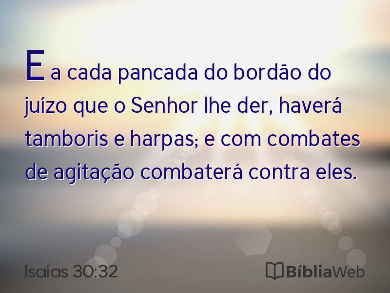 Isaías 30:32 em imagem para compartilhar