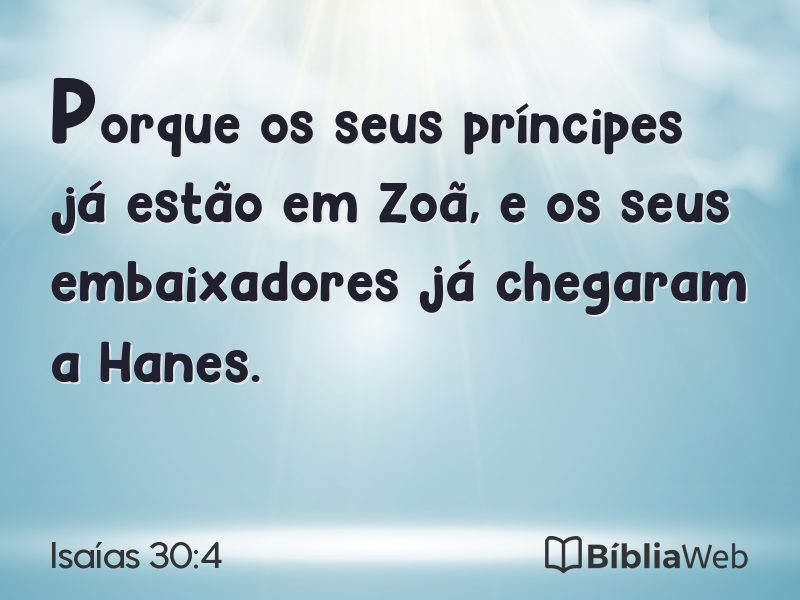 Isaías 30:4 em imagem para compartilhar