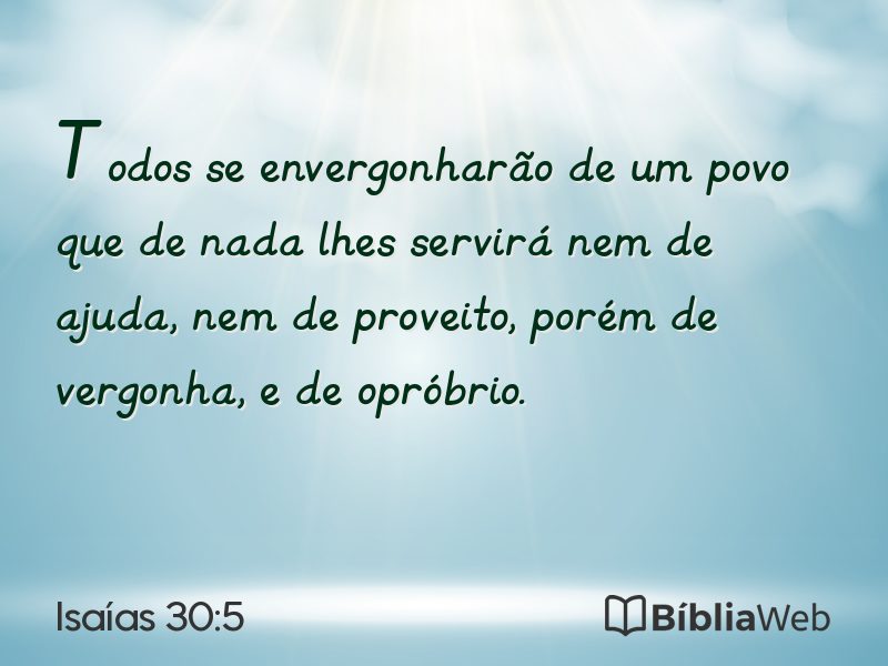 Isaías 30:5 em imagem para compartilhar