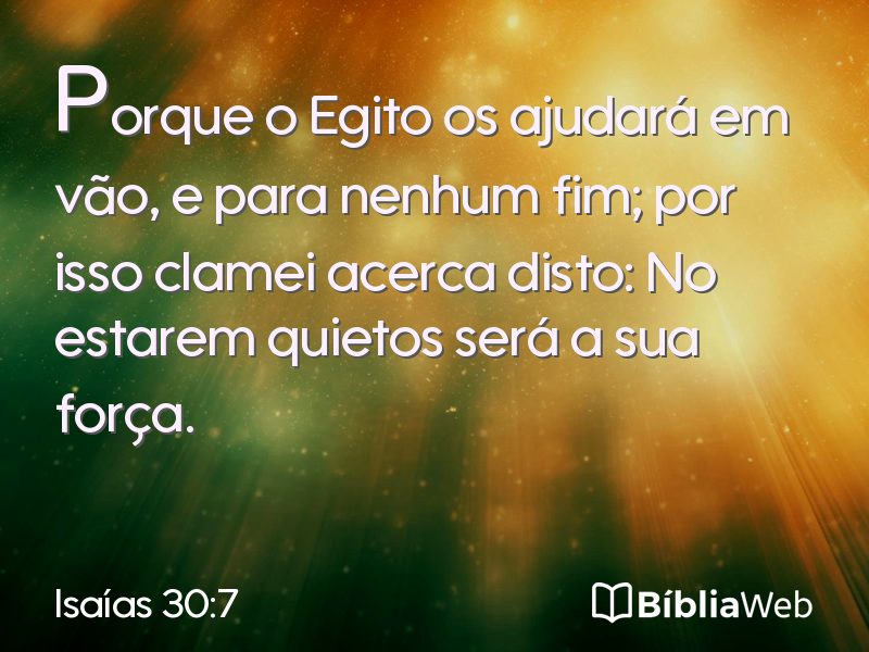 Isaías 30:7 em imagem para compartilhar