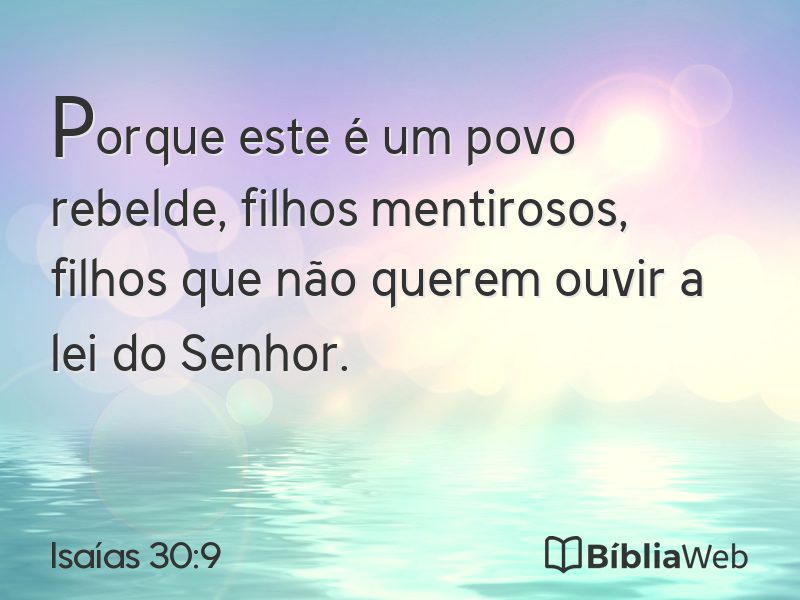 Isaías 30:9 em imagem para compartilhar