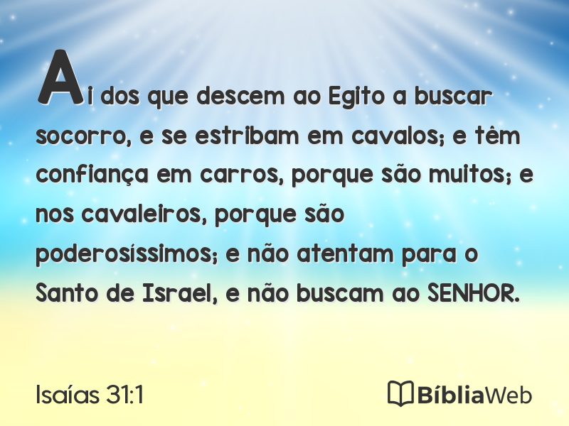 Isaías 31:1 em imagem para compartilhar
