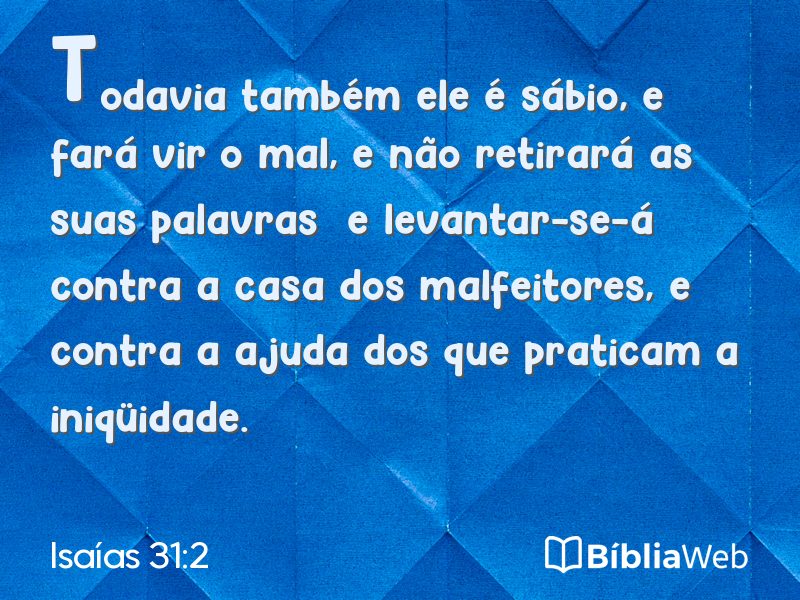 Isaías 31:2 em imagem para compartilhar