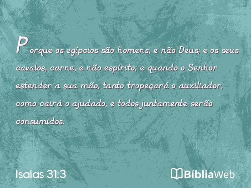 Isaías 31:3 em imagem para compartilhar