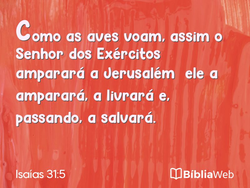 Isaías 31:5 em imagem para compartilhar