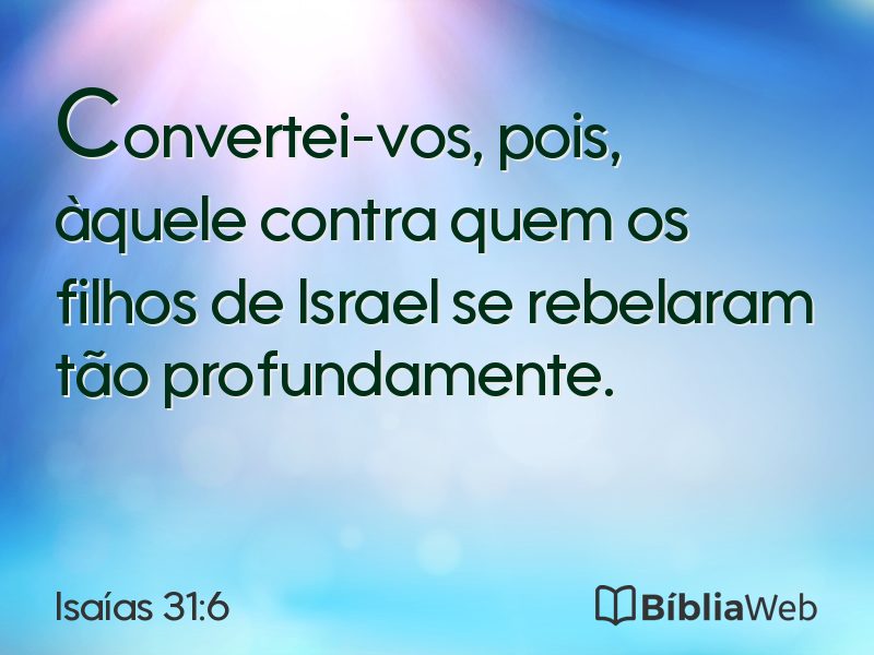 Isaías 31:6 em imagem para compartilhar