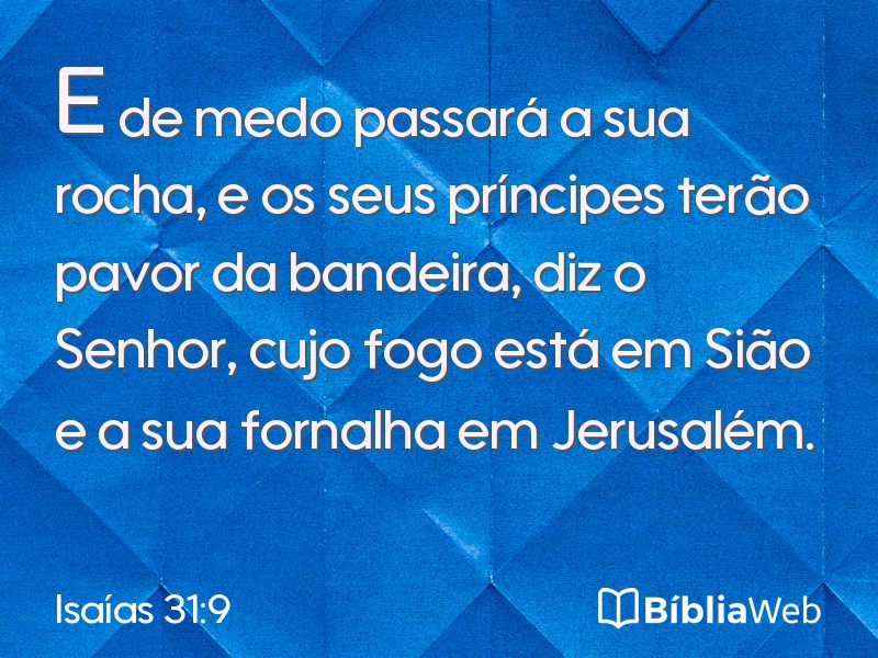 Isaías 31:9 em imagem para compartilhar