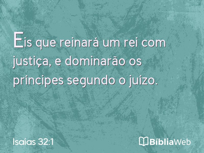Isaías 32:1 em imagem para compartilhar