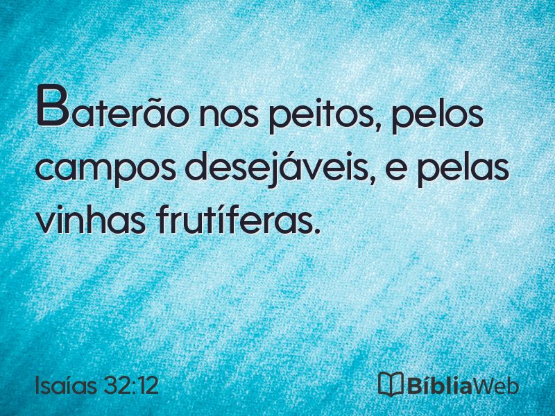 Isaías 32:12 em imagem para compartilhar