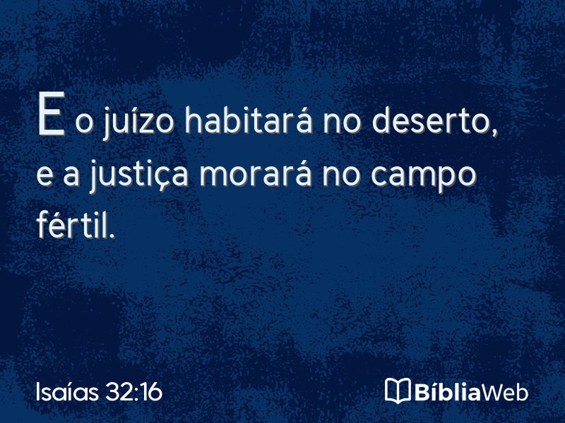 Isaías 32:16 em imagem para compartilhar