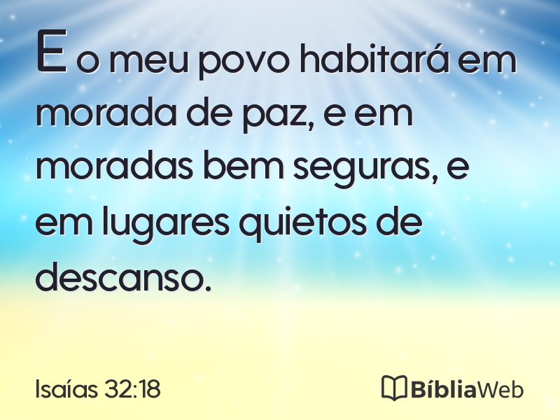 Isaías 32:18 em imagem para compartilhar