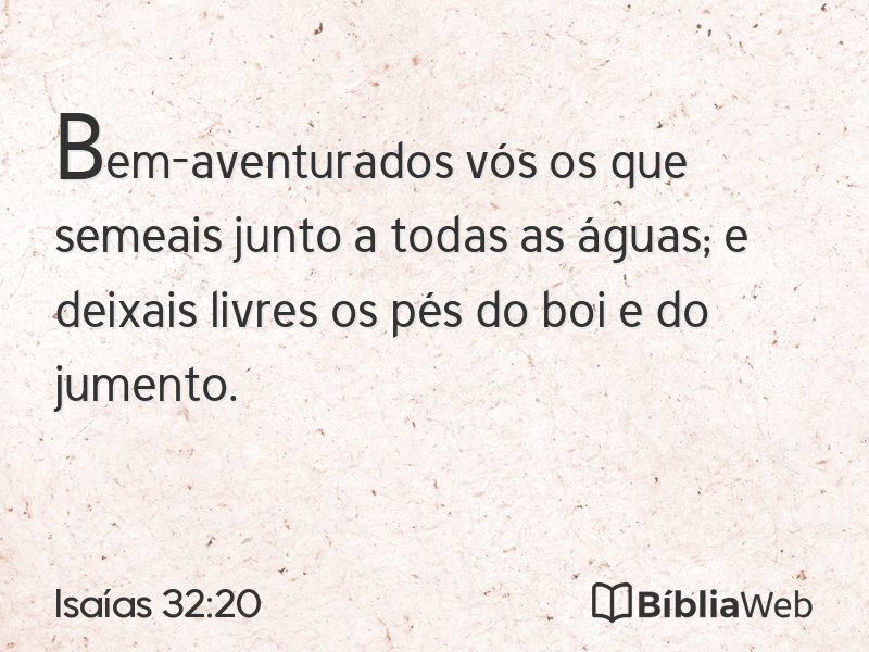 Isaías 32:20 em imagem para compartilhar