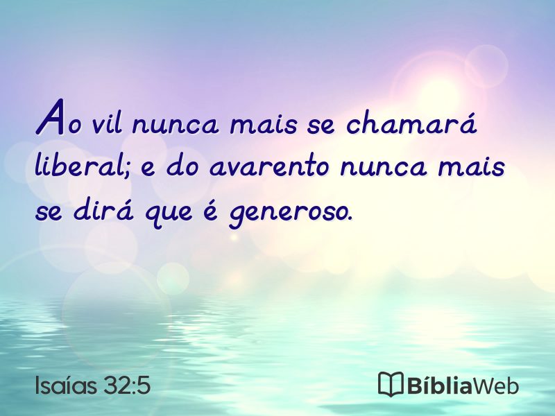Isaías 32:5 em imagem para compartilhar