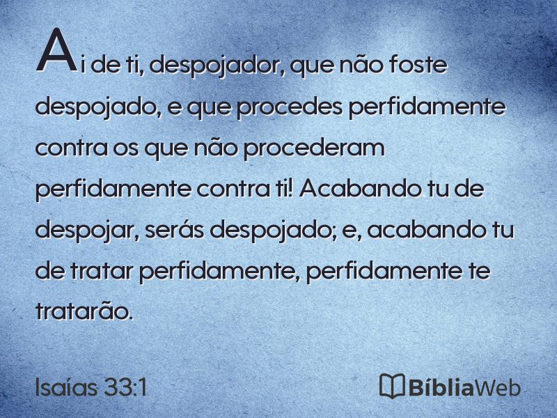 Isaías 33:1 em imagem para compartilhar