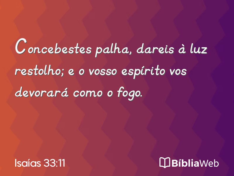 Isaías 33:11 em imagem para compartilhar