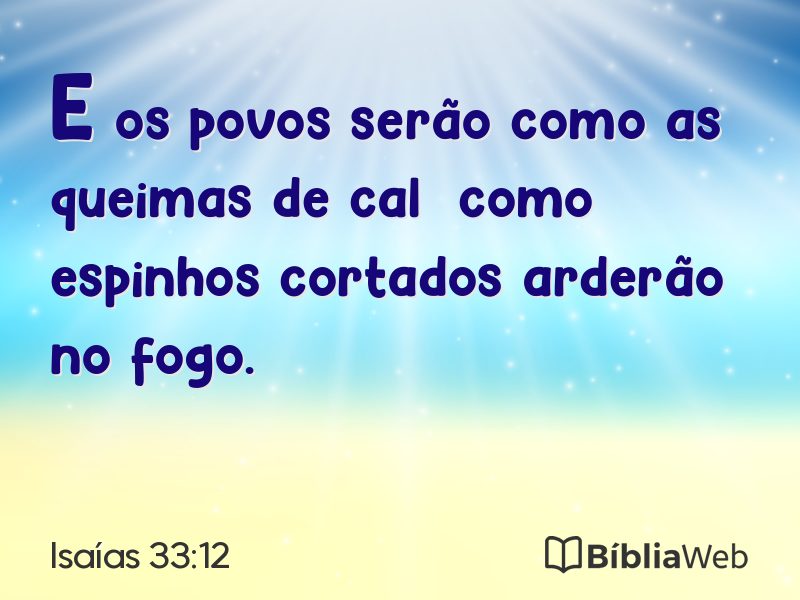Isaías 33:12 em imagem para compartilhar