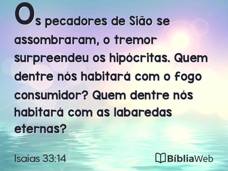 Isaías 33:14 em imagem para compartilhar