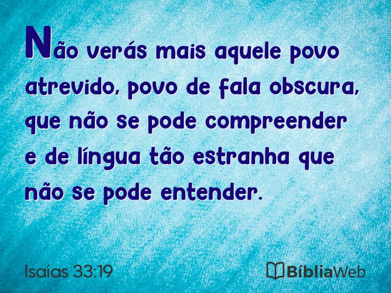 Isaías 33:19 em imagem para compartilhar