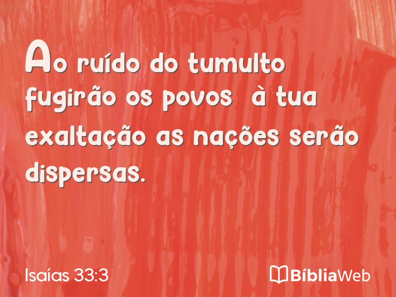 Isaías 33:3 em imagem para compartilhar
