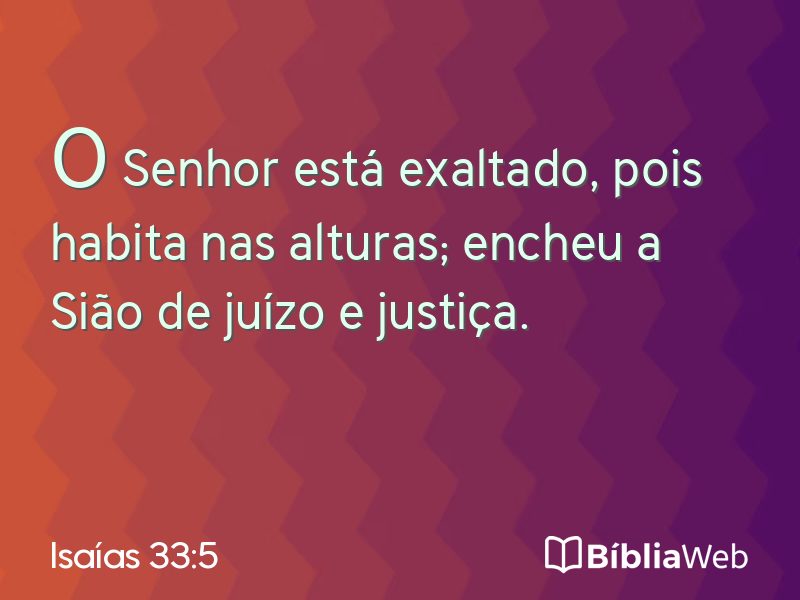 Isaías 33:5 em imagem para compartilhar